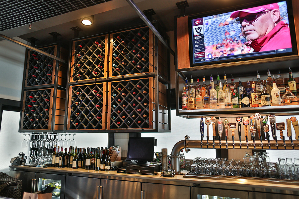 custom wood paneled wine racks