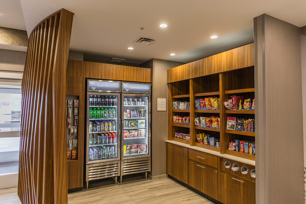 teak wood hotel lobby store